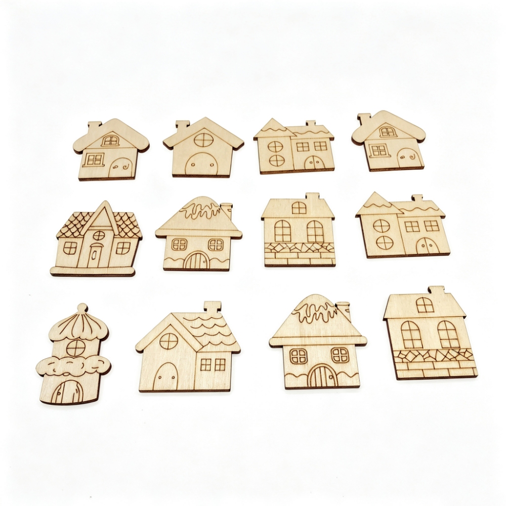 40mm, 80mm 크기의 크리스마스 장식용 나무 조각 - Christmas Craft Embellishment 리뷰 및 가격