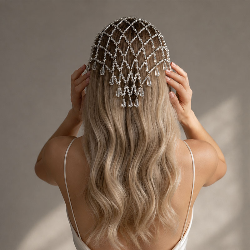 이미테이션 진주 장식 메쉬 헤드넷 물방울 비즈 프린지  - Beaded Trim Fringe 리뷰 및 가격