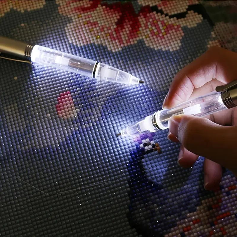 LED 라이트 다이아몬드 페인팅 펜 1개, DIY 크로 - Embroidery Embellishments 리뷰 및 가격