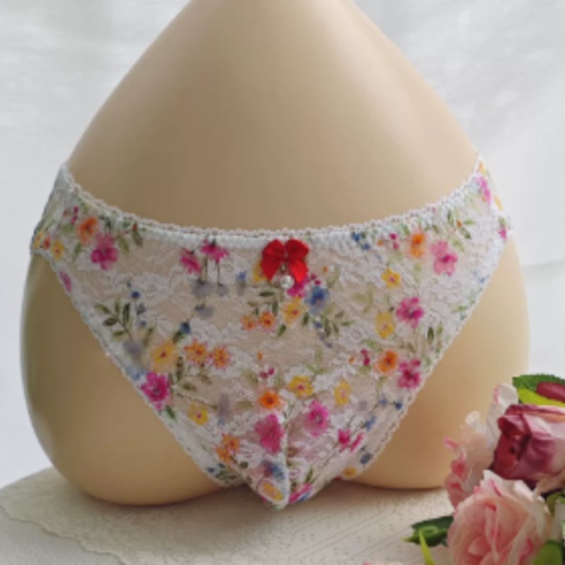 시스루 섹시 남성용 레이스 팬티 로우 웨이스트 자수 라 - Embroidery Embellishments 리뷰 및 가격