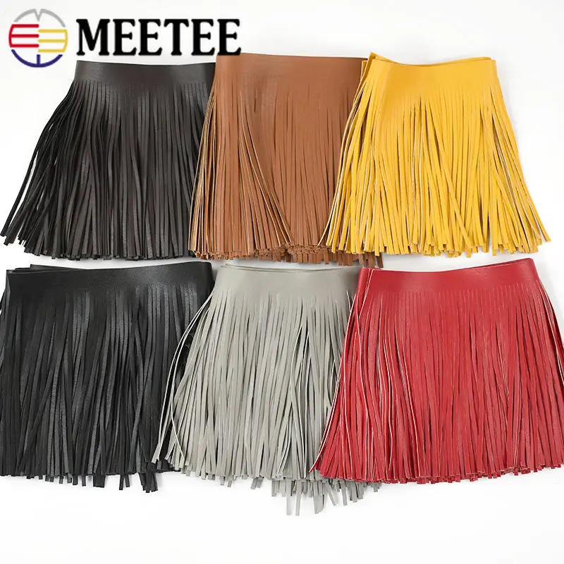 1 미터 Meetee 10-30cmX5mm PU 가죽  - Fringe Ribbon Sewing 리뷰 및 가격