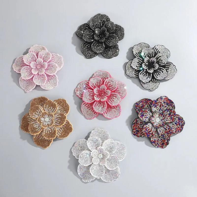 1개입 3D 카멜리아 라인스톤 꽃 패치 DIY 공예 재 - Embellish Craft 리뷰 및 가격