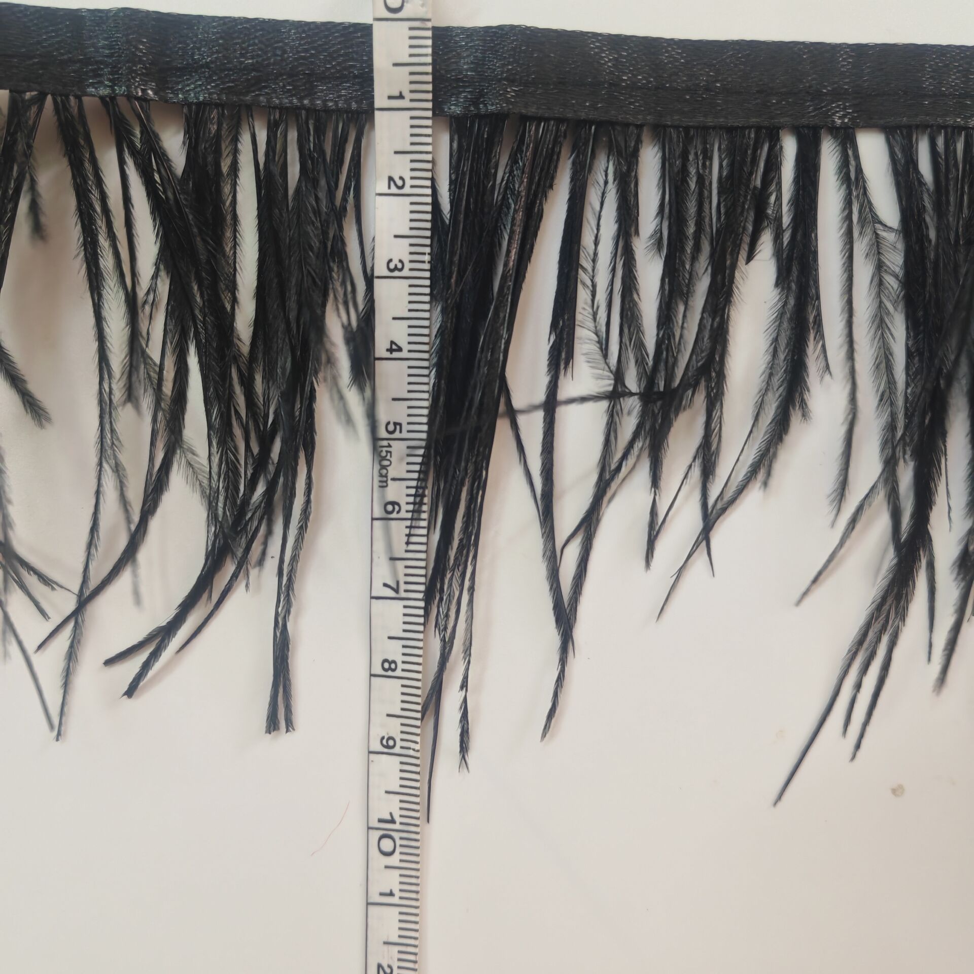검은색 타조 깃털 프린지 트리밍 13-15cm 드레스  - Fringe Ribbon Sewing 리뷰 및 가격