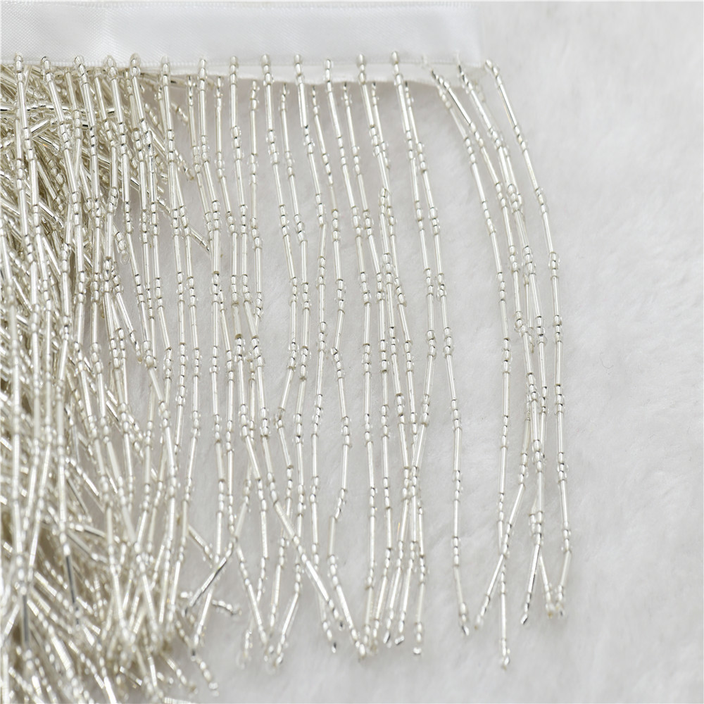 1야드 10cm 폭의 유리 비즈 프린지, 비즈 장식 프 - Beaded Trim Fringe 리뷰 및 가격